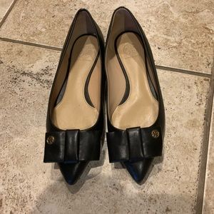 Tory Burch Black Leather Flats